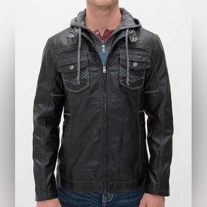 Men's BKE Buckle Athletic Fit Faux Leather Jacket - NWT - Medium